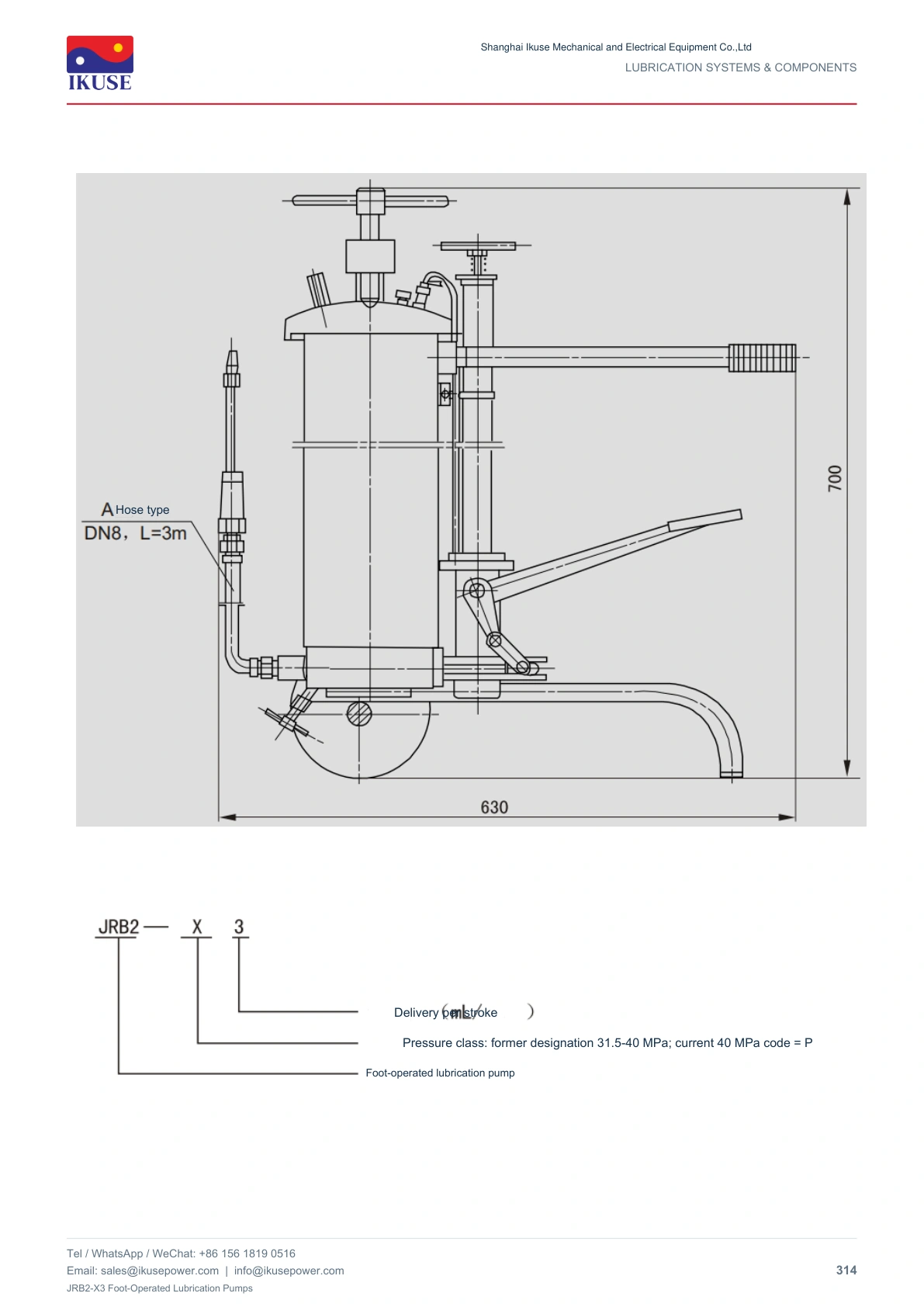 IKUSE JRB2-X3 Foot-Operated Lubrication Pumps image 3