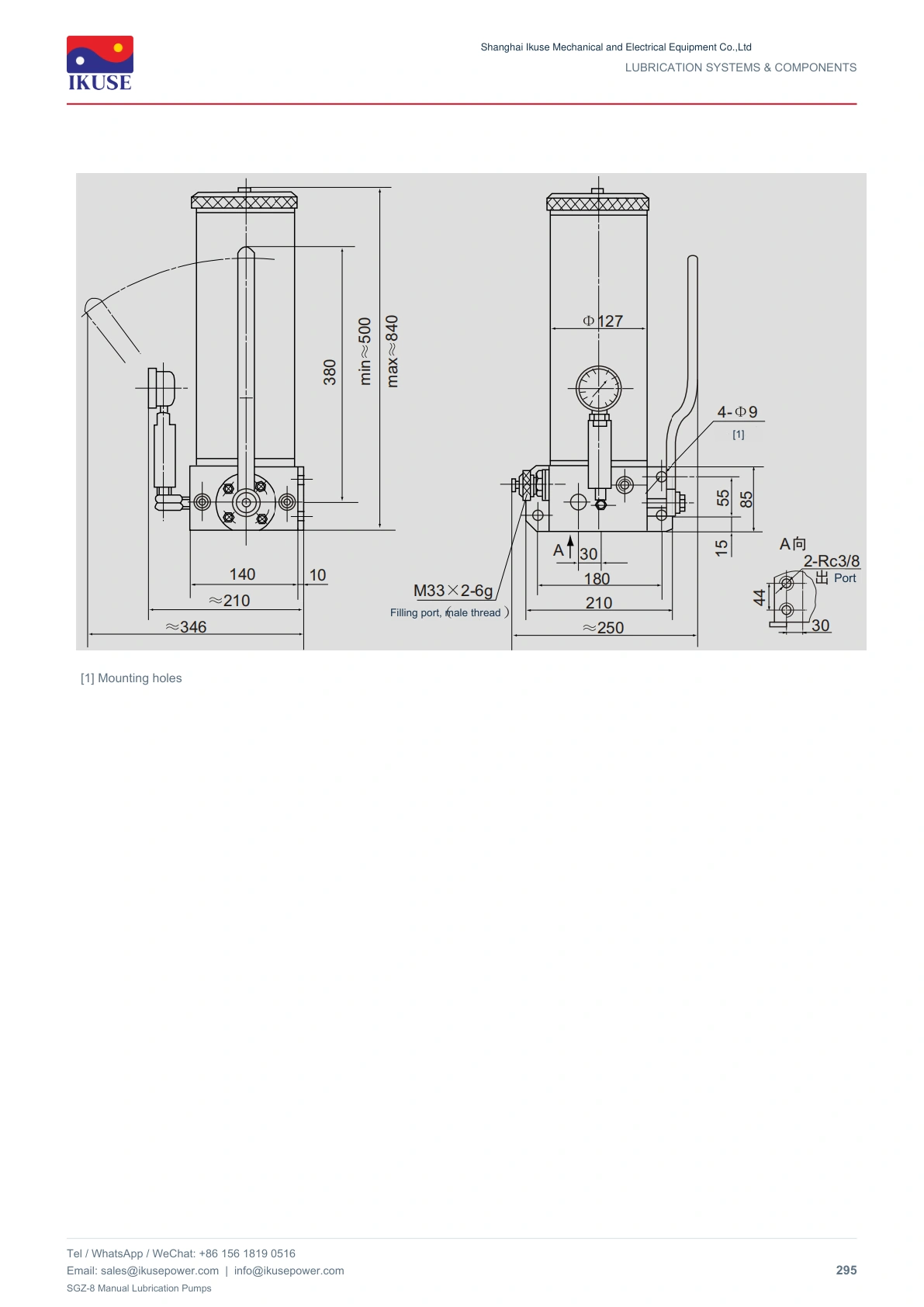 IKUSE SGZ-8 Manual Lubrication Pumps image 4