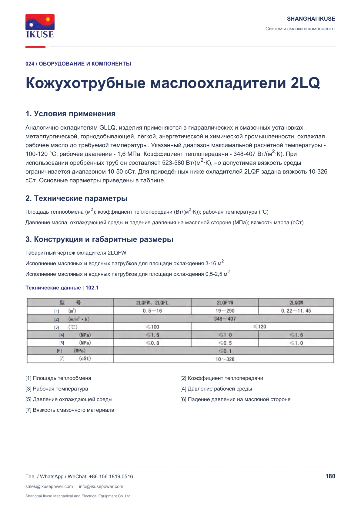 IKUSE Кожухотрубные маслоохладители 2LQ, фото 2