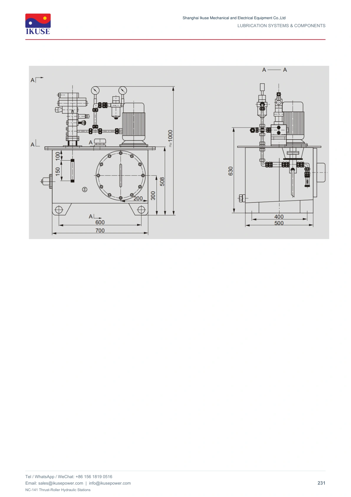 IKUSE NC-141 Thrust-Roller Hydraulic Stations image 3