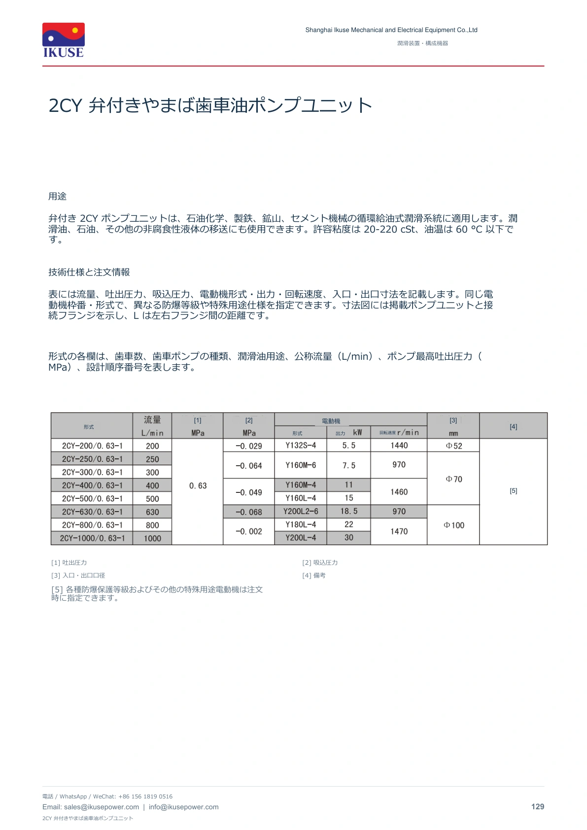IKUSE 2CY 弁付きやまば歯車油ポンプユニット画像2