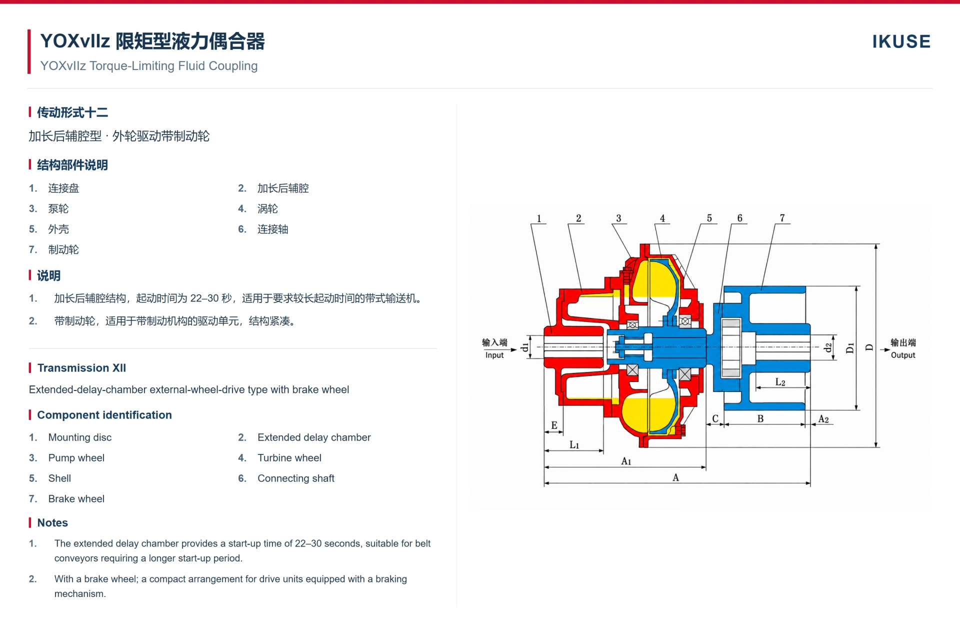 IKUSE YOXv 系列加长后辅腔液力偶合器图10