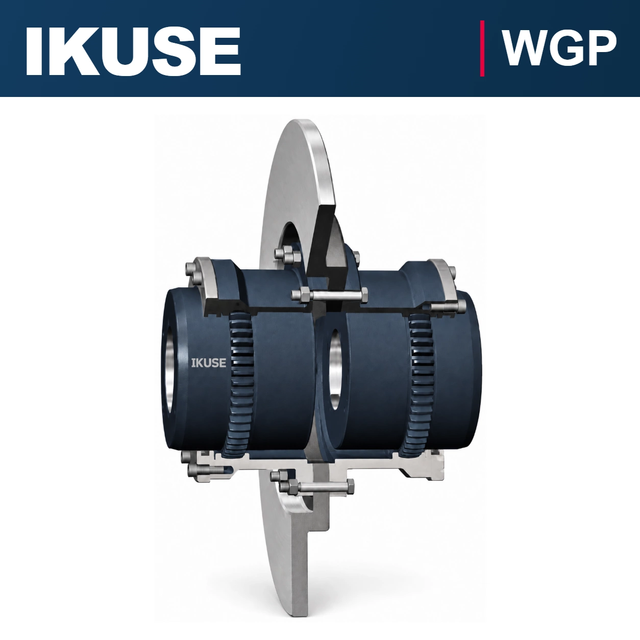 IKUSE Зубчатая муфта с бочкообразными зубьями и тормозным диском WGP