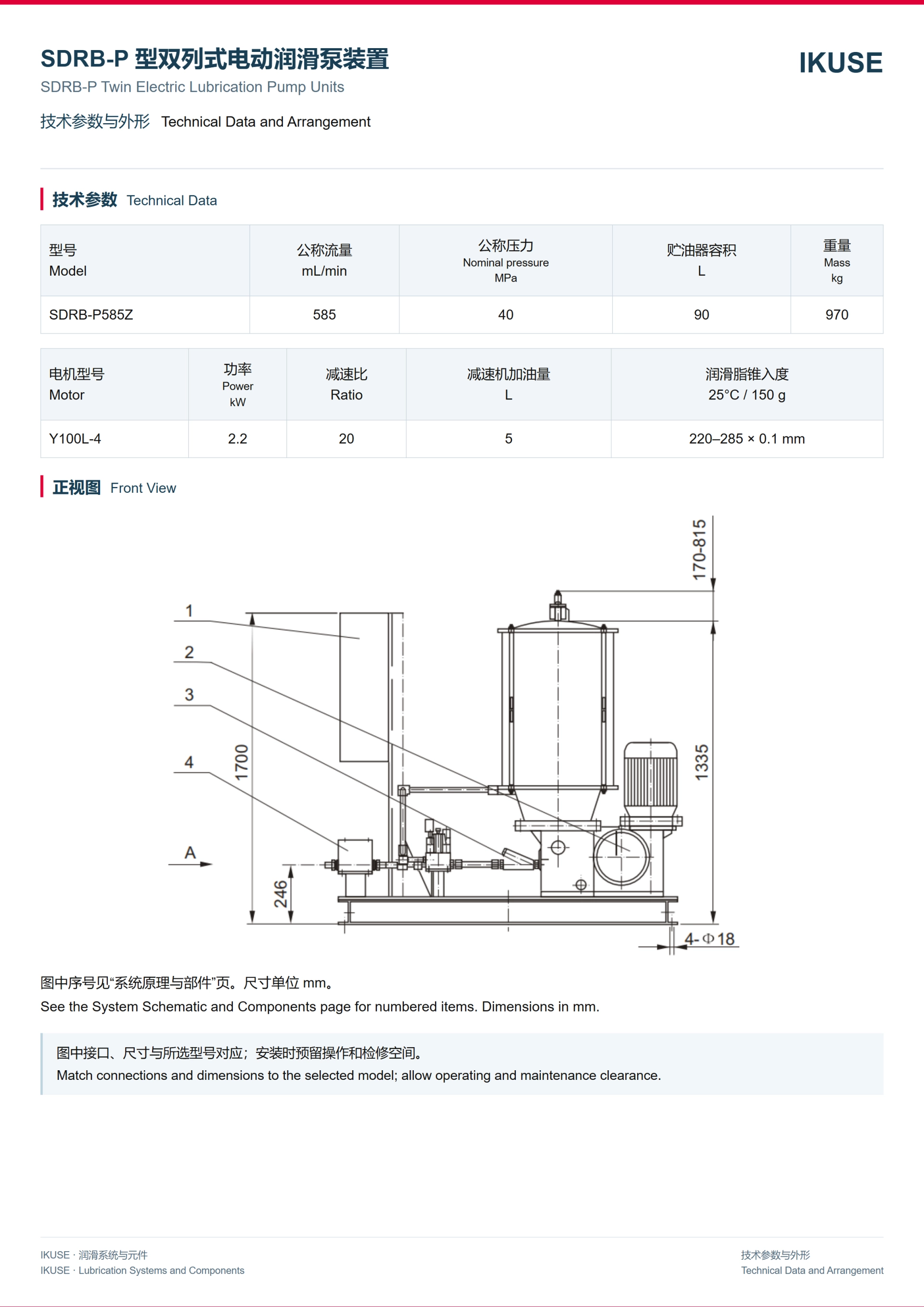 IKUSE SDRB-P 型双列式电动润滑泵装置图2