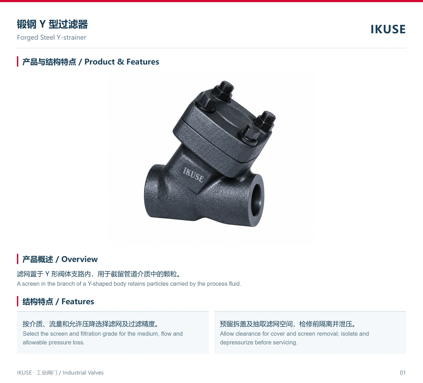 IKUSE 锻钢 Y 型过滤器图2