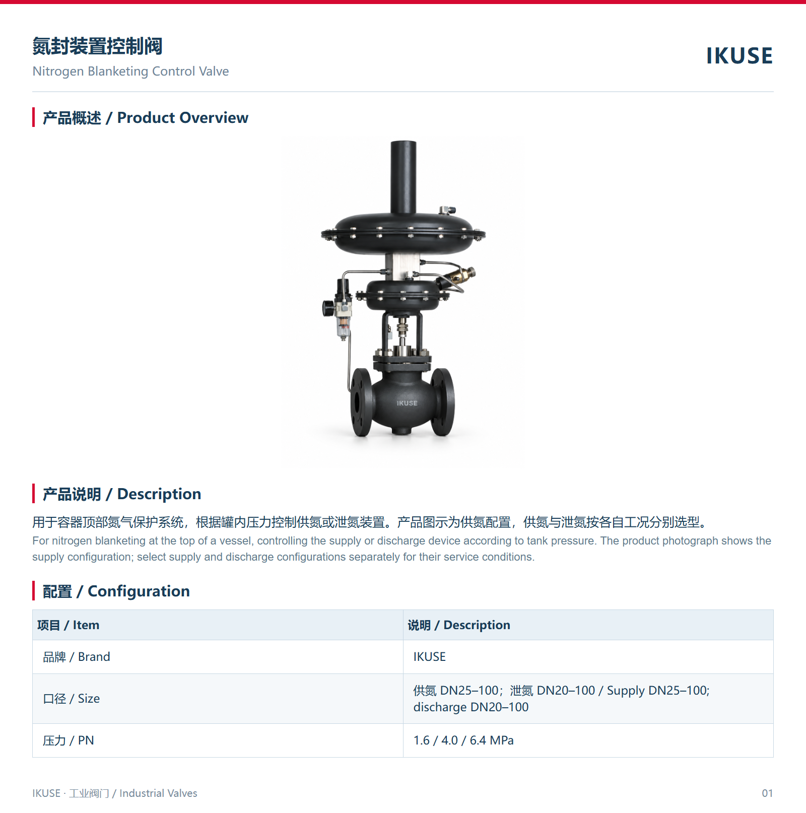 IKUSE 氮封装置控制阀图2