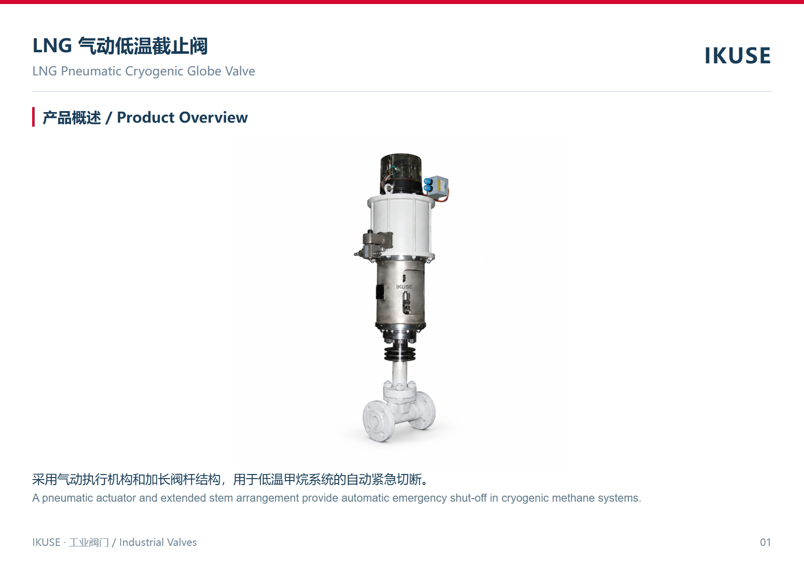 IKUSE LNG 气动低温截止阀图2