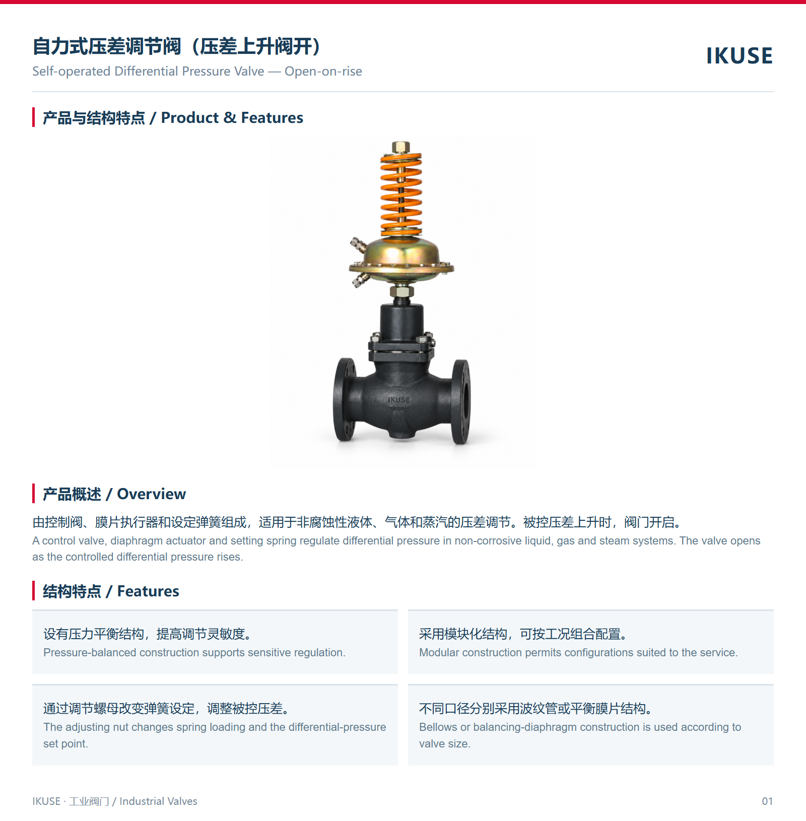 IKUSE 自力式压差调节阀（压差上升阀开）图2
