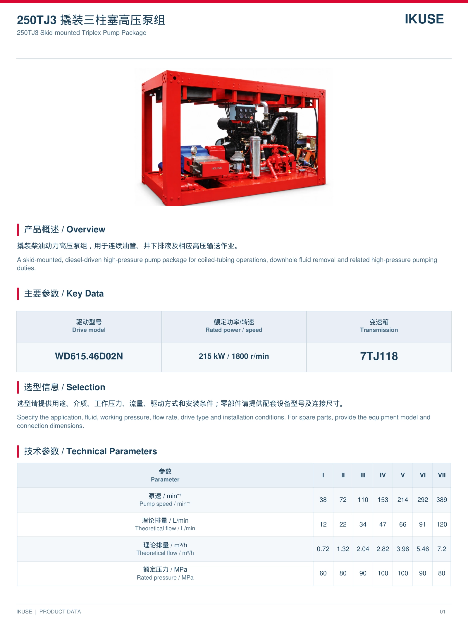 IKUSE 250TJ3 撬装三柱塞高压泵组图2