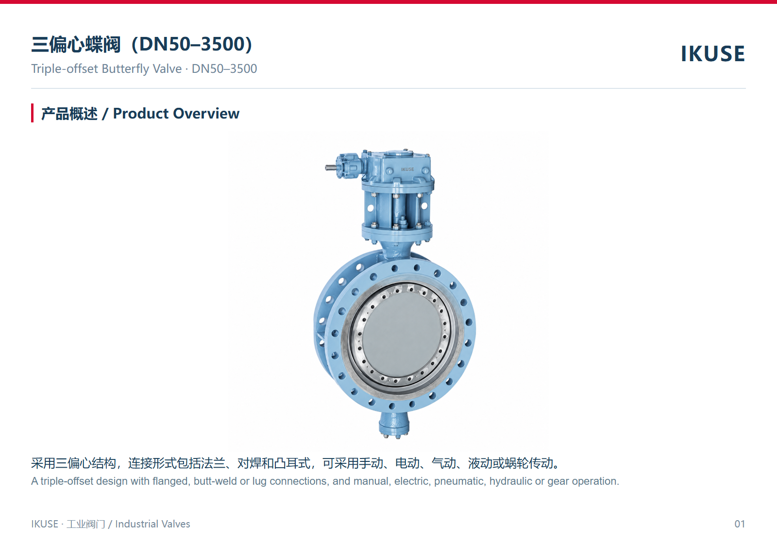 IKUSE 三偏心蝶阀（DN50–3500）图2