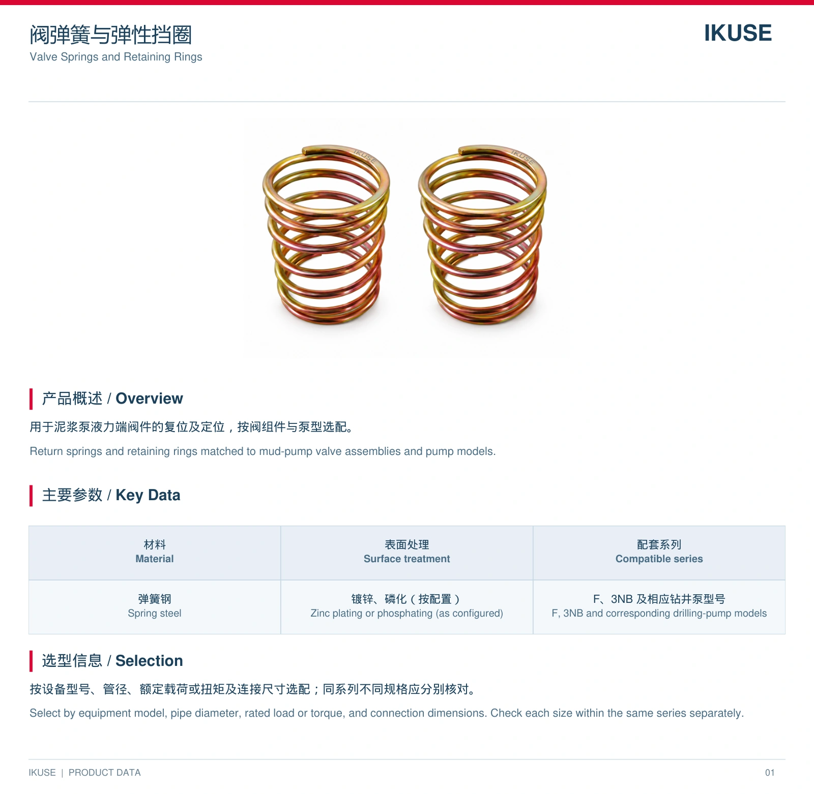 IKUSE 钻井泵阀弹簧与弹性挡圈图2