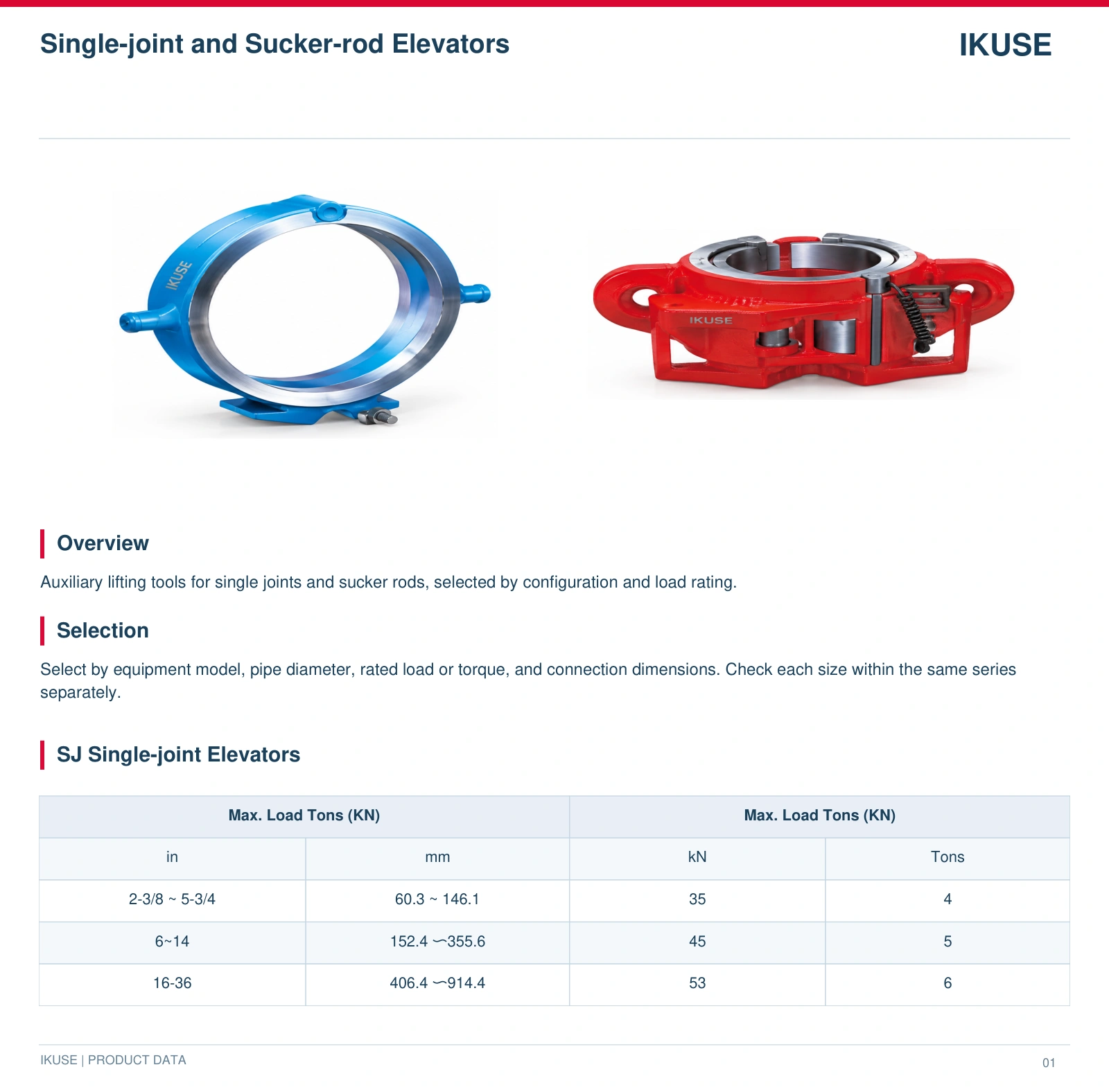 IKUSE Single-joint and Sucker-rod Elevators image 3