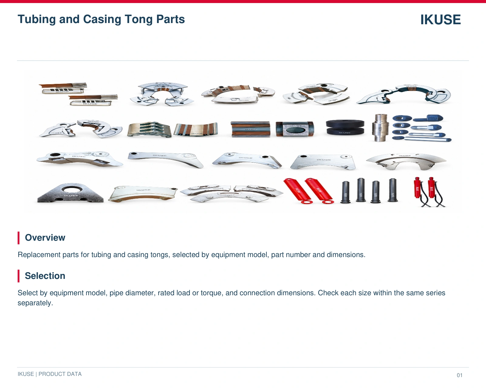IKUSE Tubing and Casing Tong Parts image 2