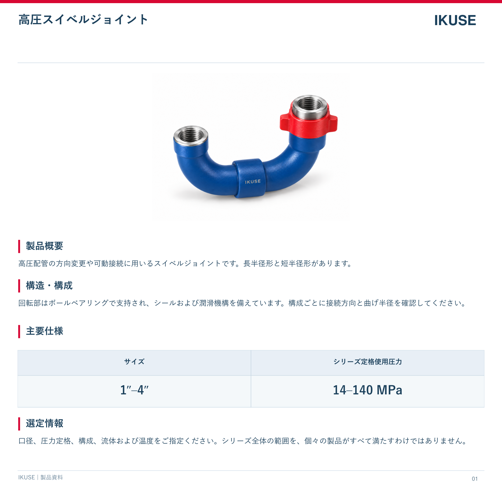 IKUSE 高圧スイベルジョイント画像2