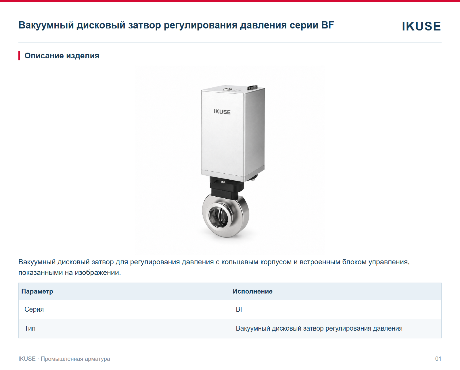 Описание изделия