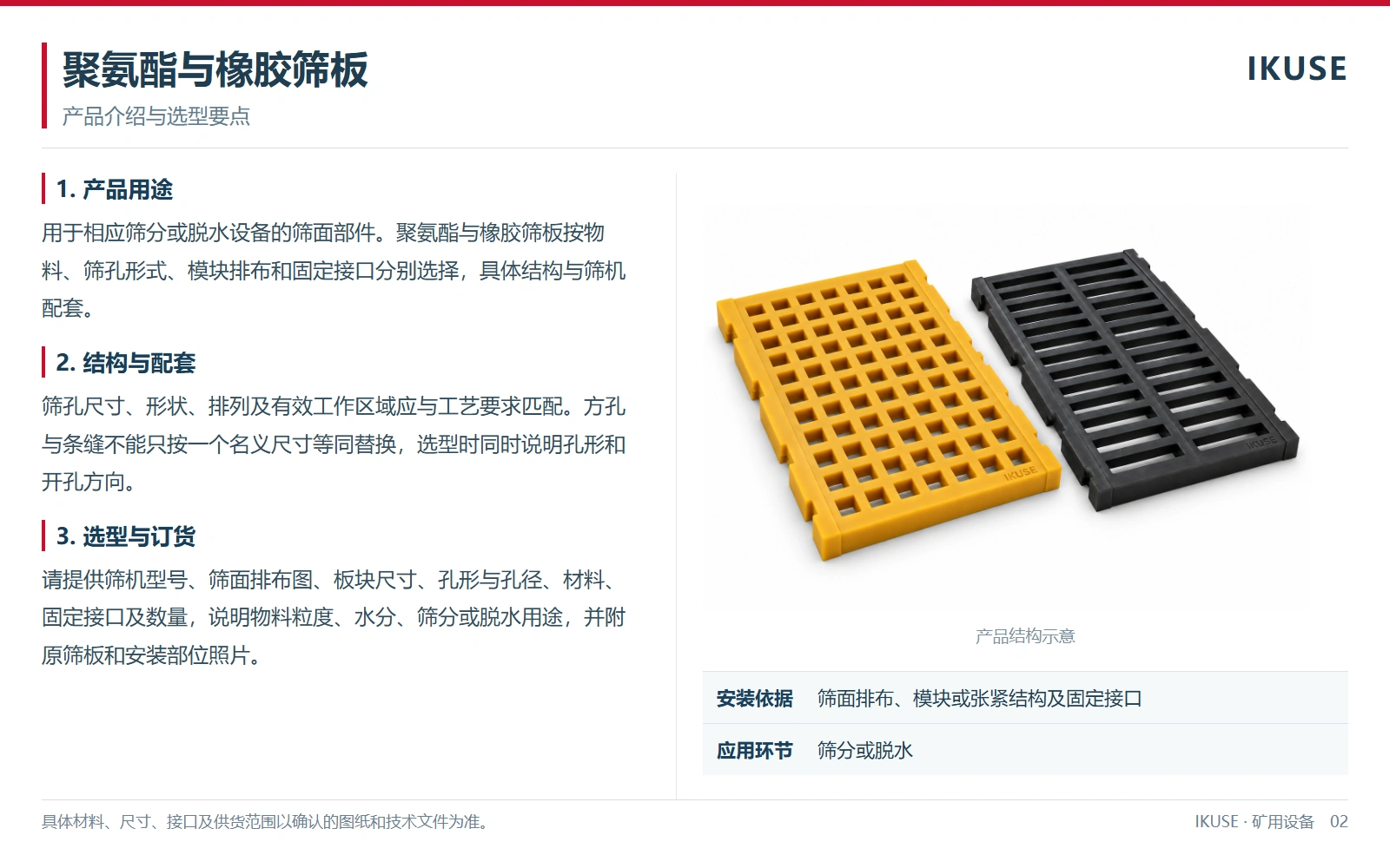 IKUSE 聚氨酯与橡胶筛板图2