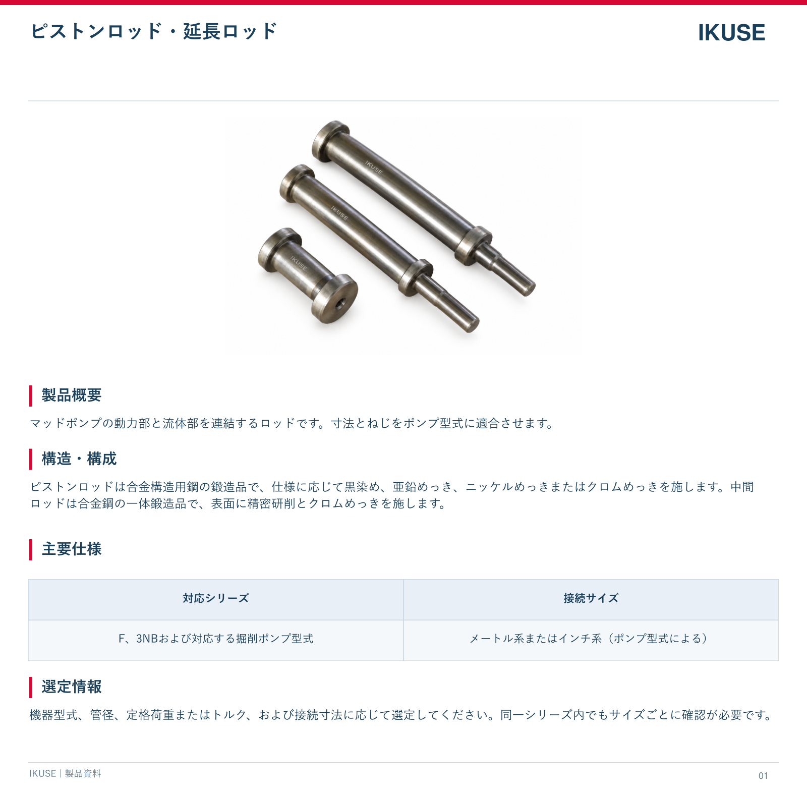 IKUSE ピストンロッド・延長ロッド画像2