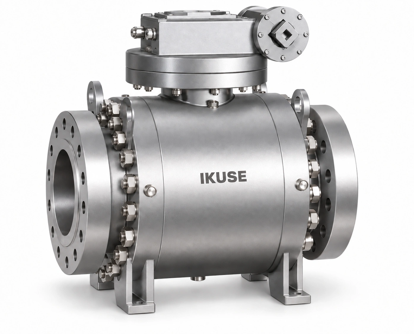 IKUSE High-pressure Three-piece Forged Steel Trunnion Ball Valve