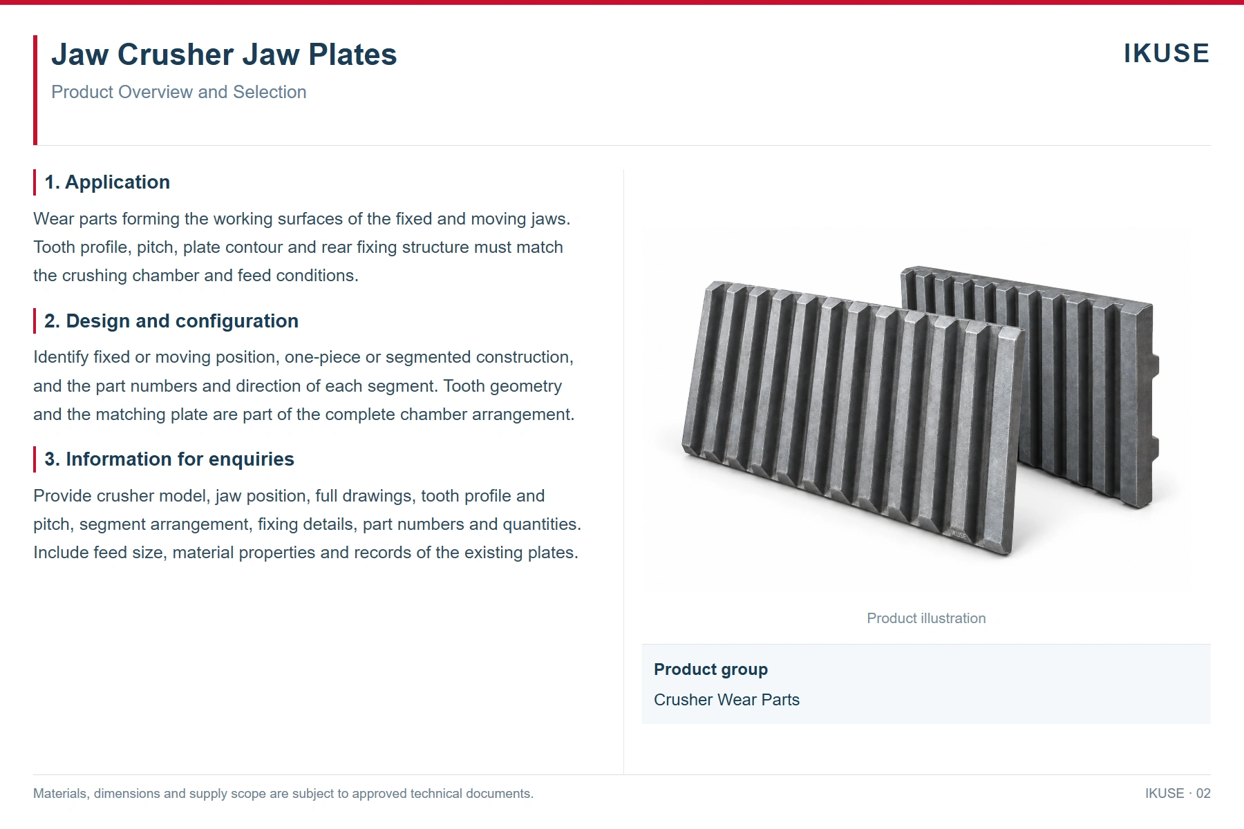 IKUSE Jaw Crusher Jaw Plates image 2