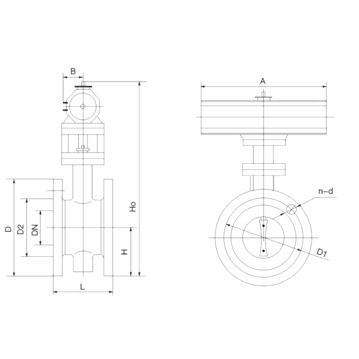 IKUSE Pneumatic Flanged Soft-seated Butterfly Valve