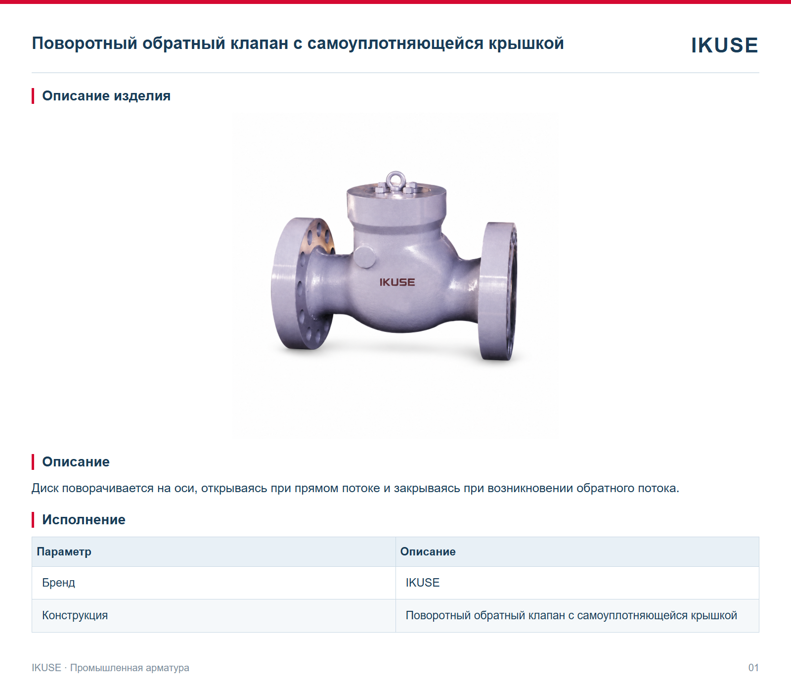 Описание изделия