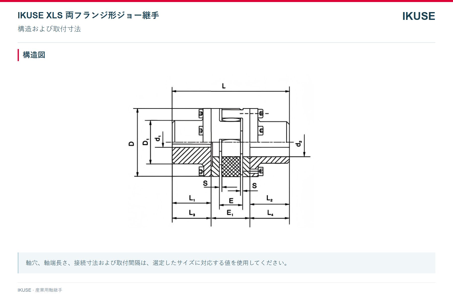IKUSE XLS 両フランジ形ジョー継手画像2