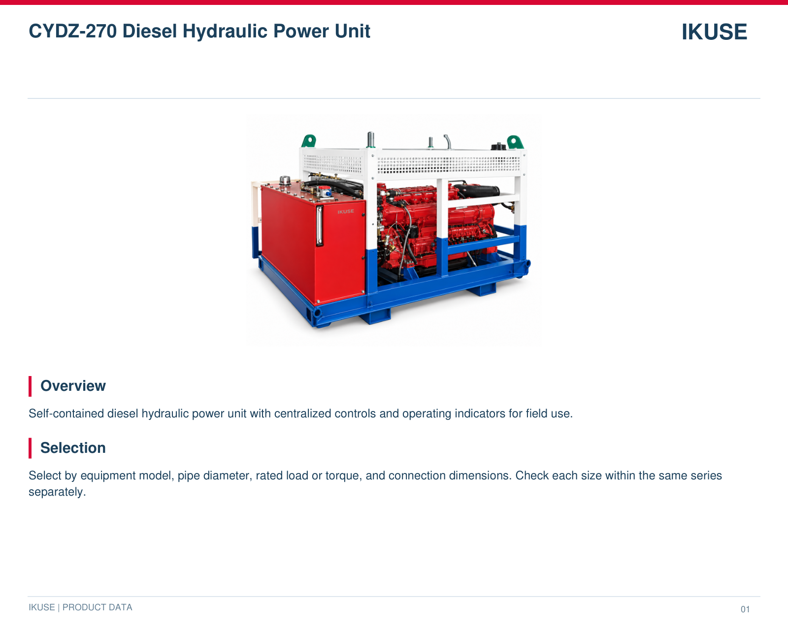 IKUSE CYDZ-270 Diesel Hydraulic Power Unit image 2