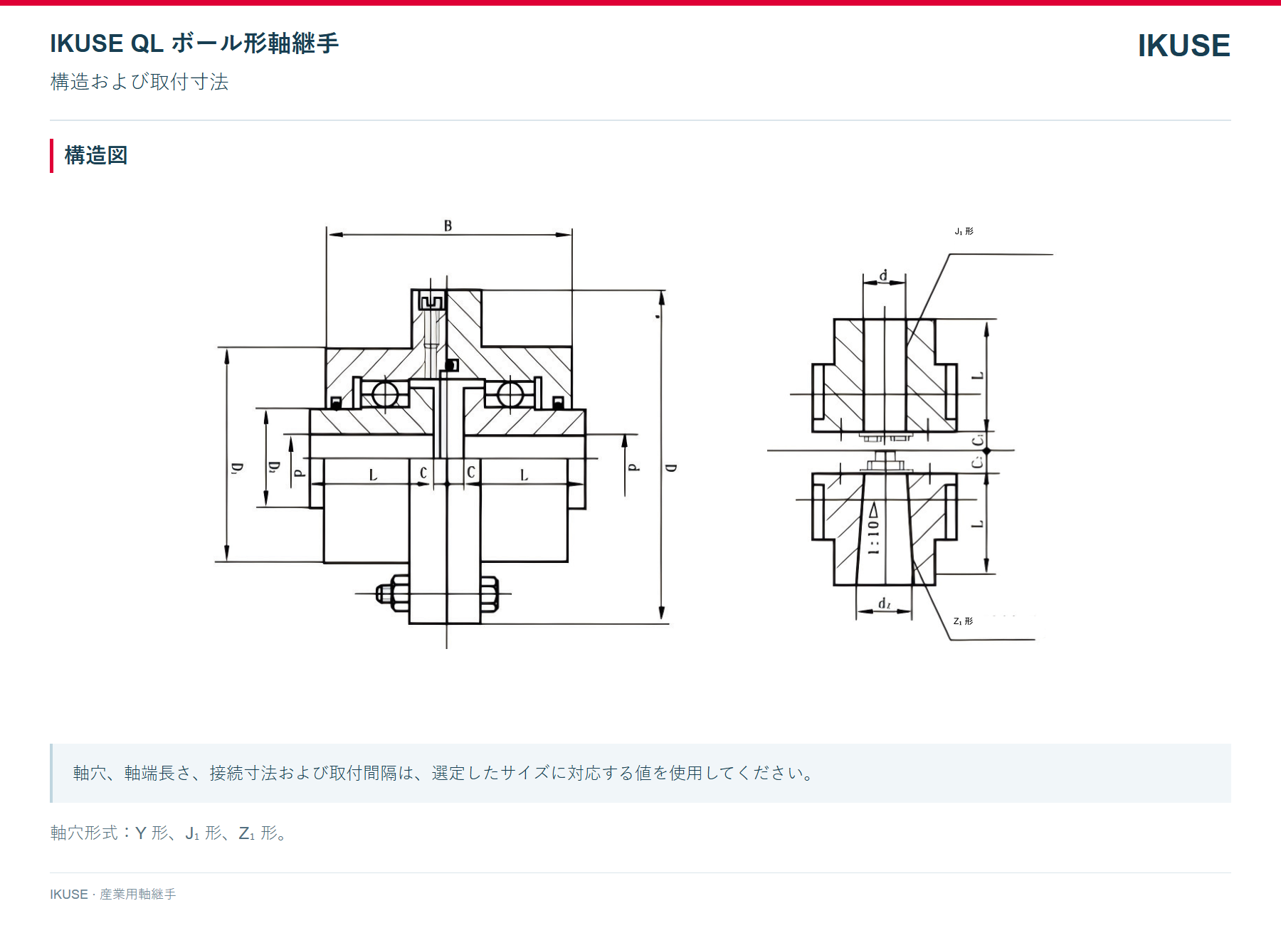 IKUSE QL ボール形軸継手画像2