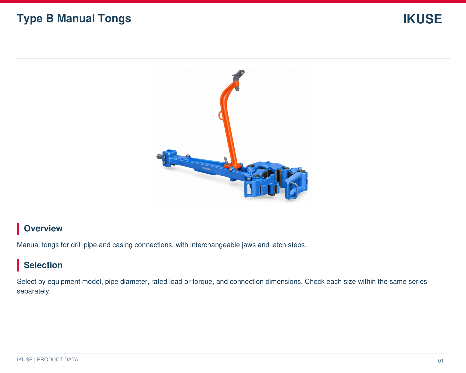 IKUSE Type B Manual Tongs image 2