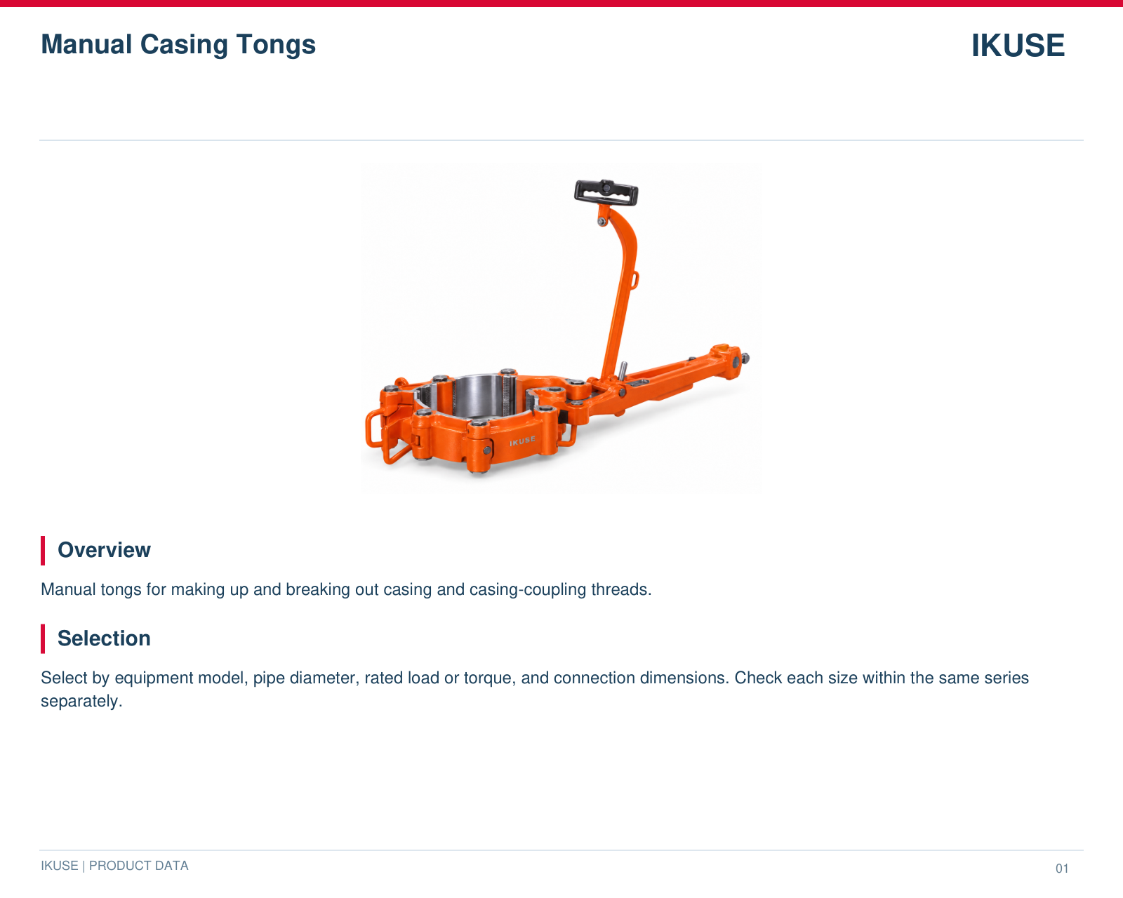 IKUSE Manual Casing Tongs image 2