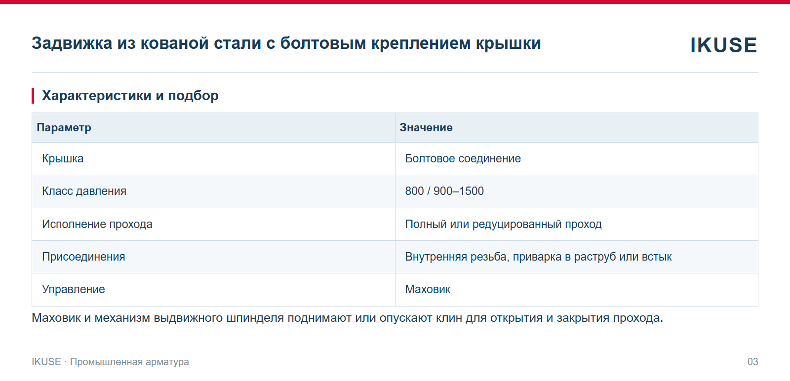 Характеристики и подбор