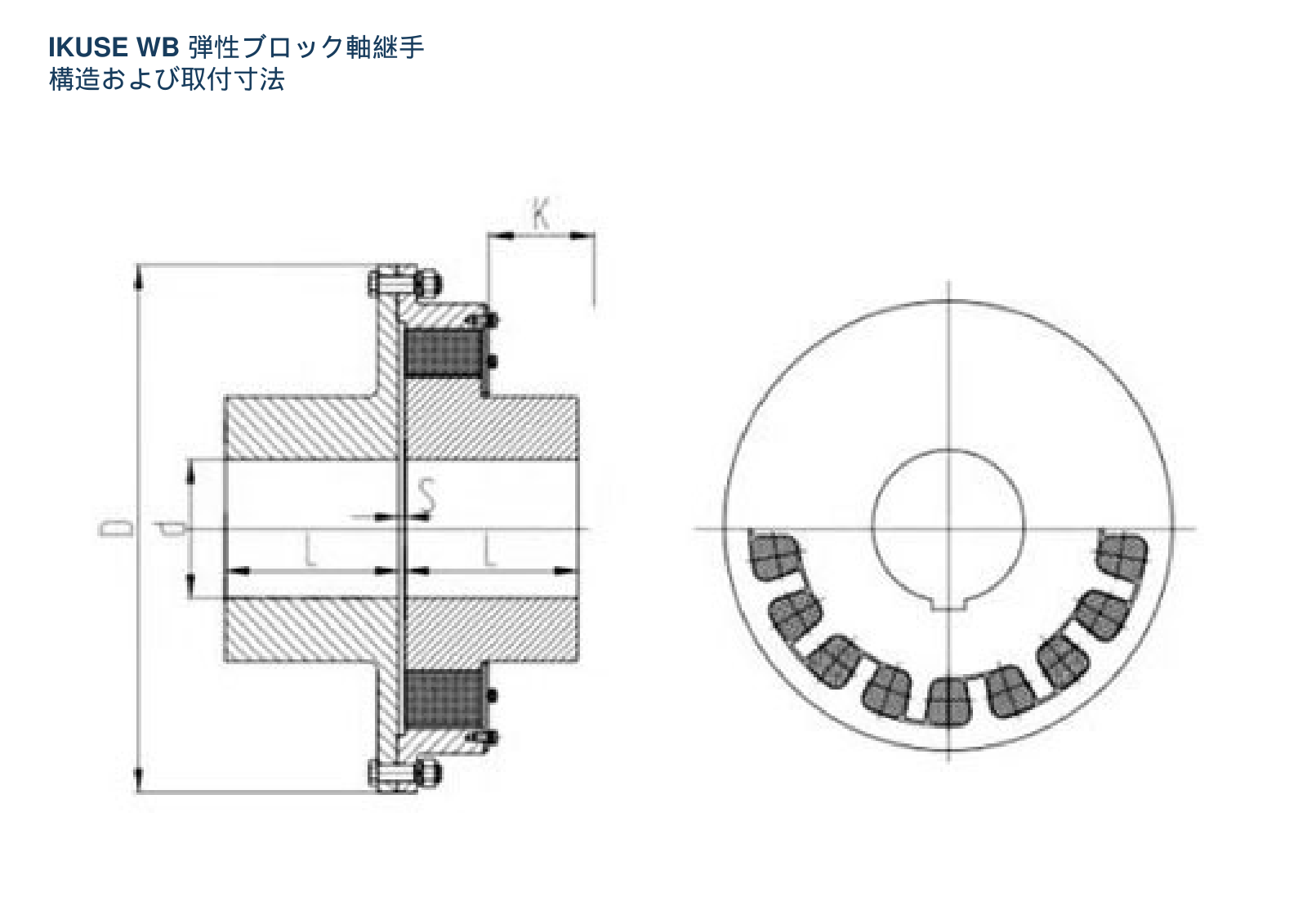 IKUSE WB 弾性ブロック軸継手画像2