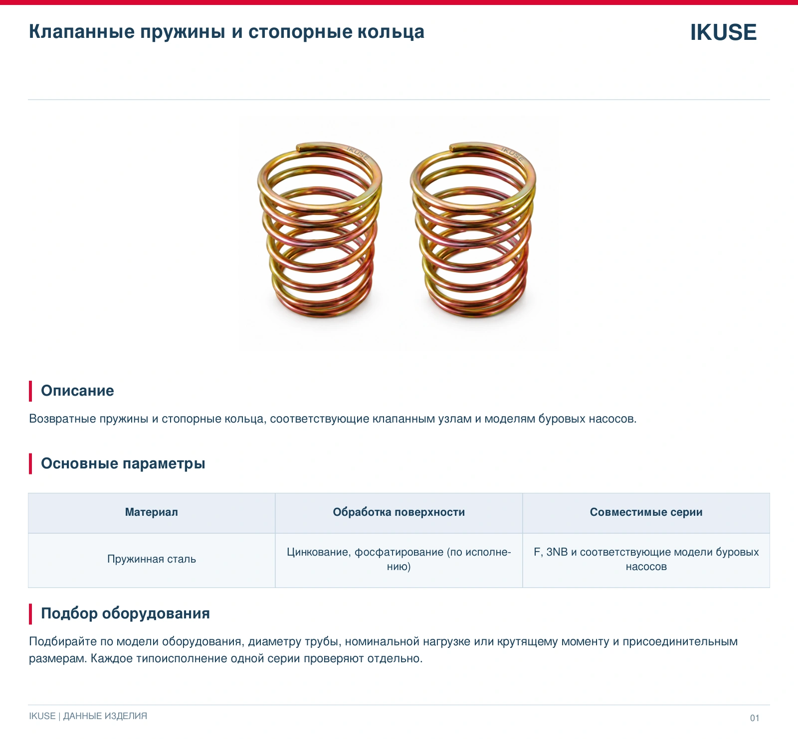 IKUSE Клапанные пружины и стопорные кольца, фото 2