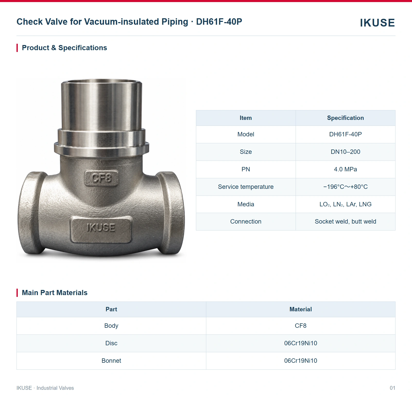 Product & Specifications