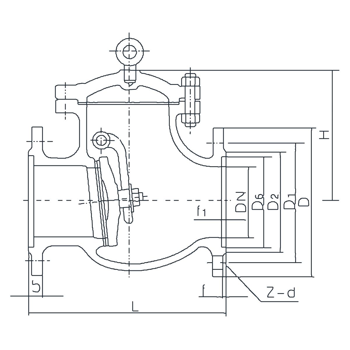 IKUSE GB Flanged Swing Check Valve