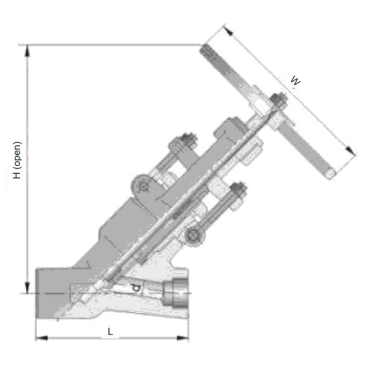 IKUSE Pressure-seal Forged Steel Y-pattern Globe Valve